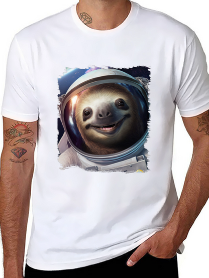 Sloth Astronaut Graphic Tee - Black