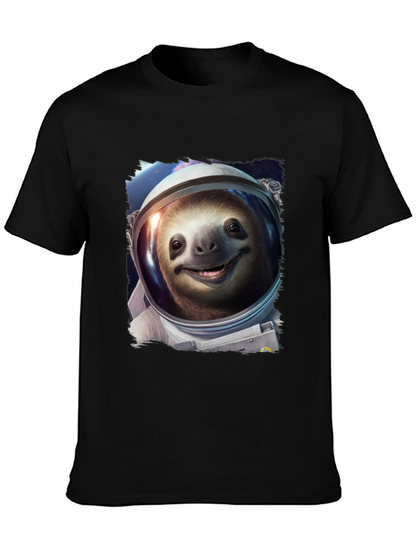 Sloth Astronaut Graphic Tee - Black