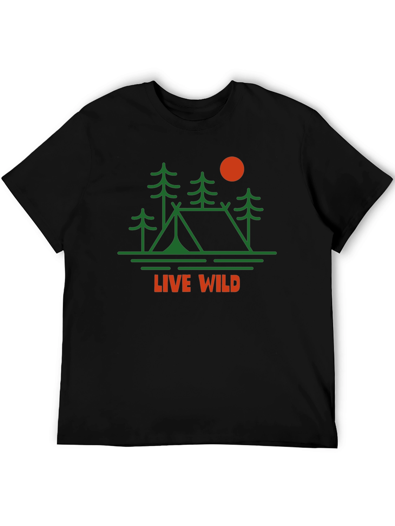 Live Wild Graphic Tee | Camping Adventure Shirt