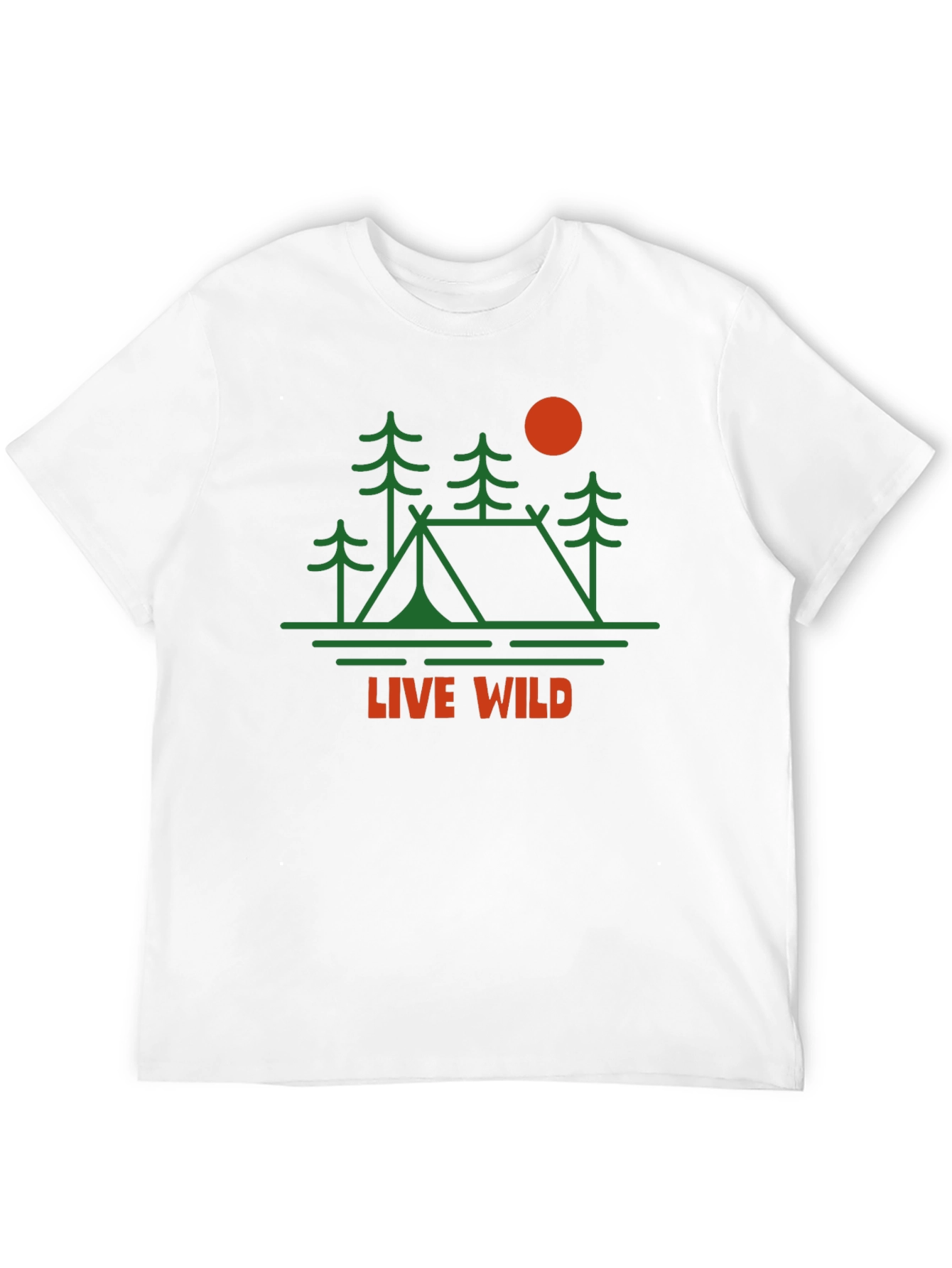 Live Wild Graphic Tee | Camping Adventure Shirt