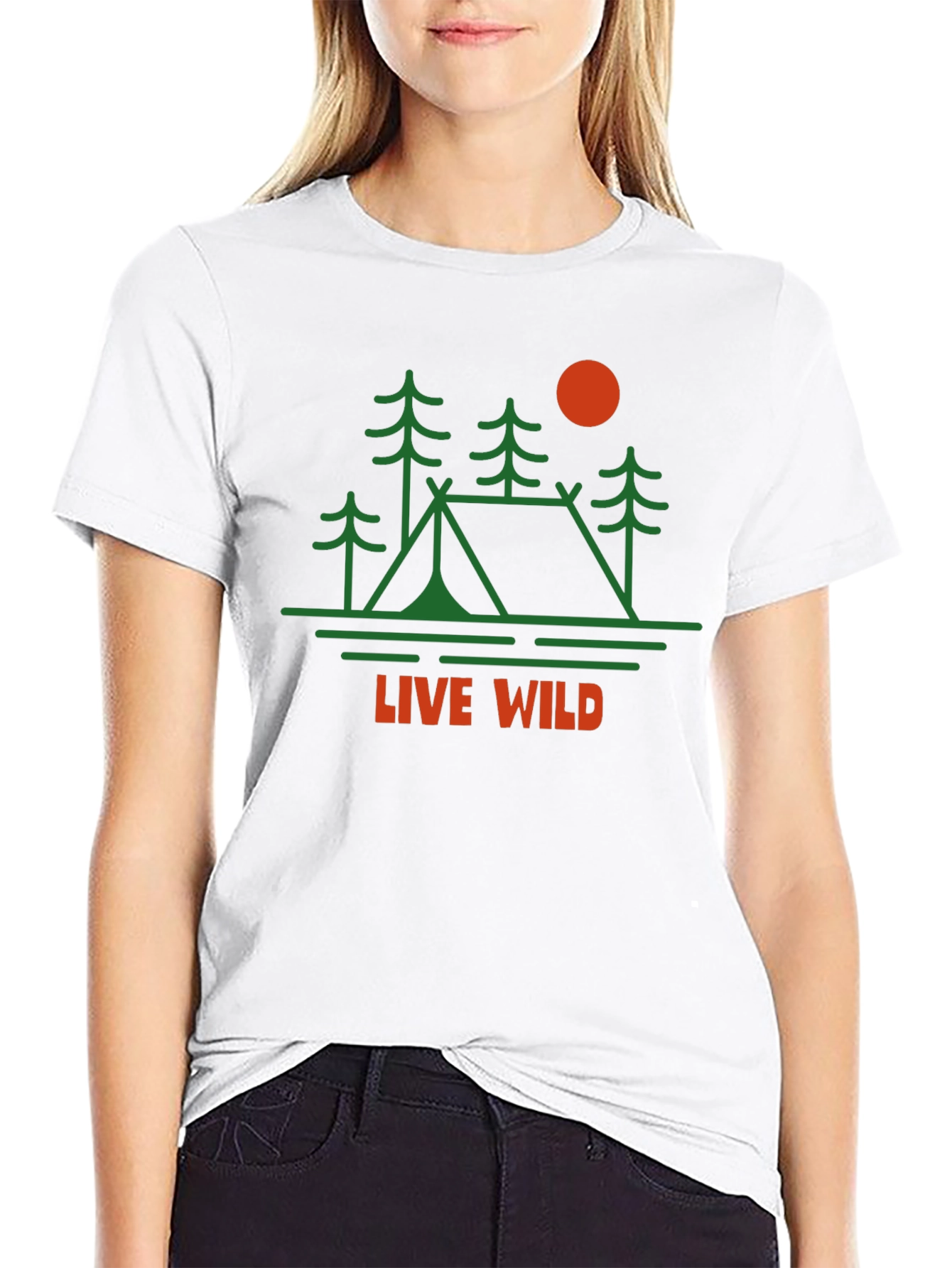 Live Wild Graphic Tee | Camping Adventure Shirt