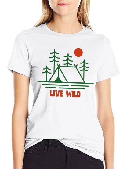 Live Wild Graphic Tee | Camping Adventure Shirt