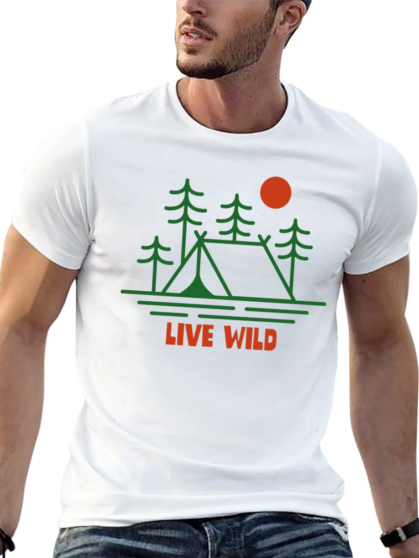 Live Wild Graphic Tee | Camping Adventure Shirt