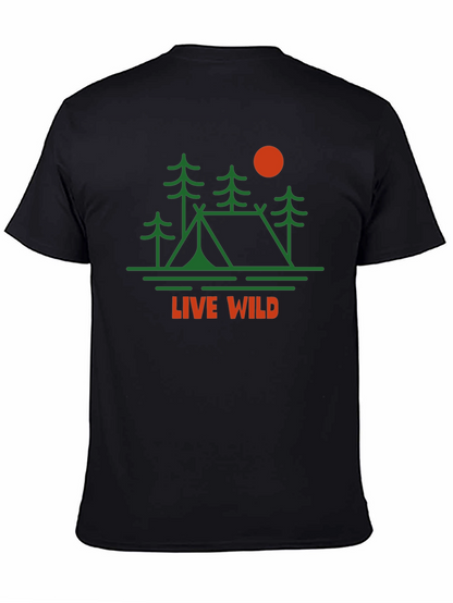 Live Wild Graphic Tee | Camping Adventure Shirt