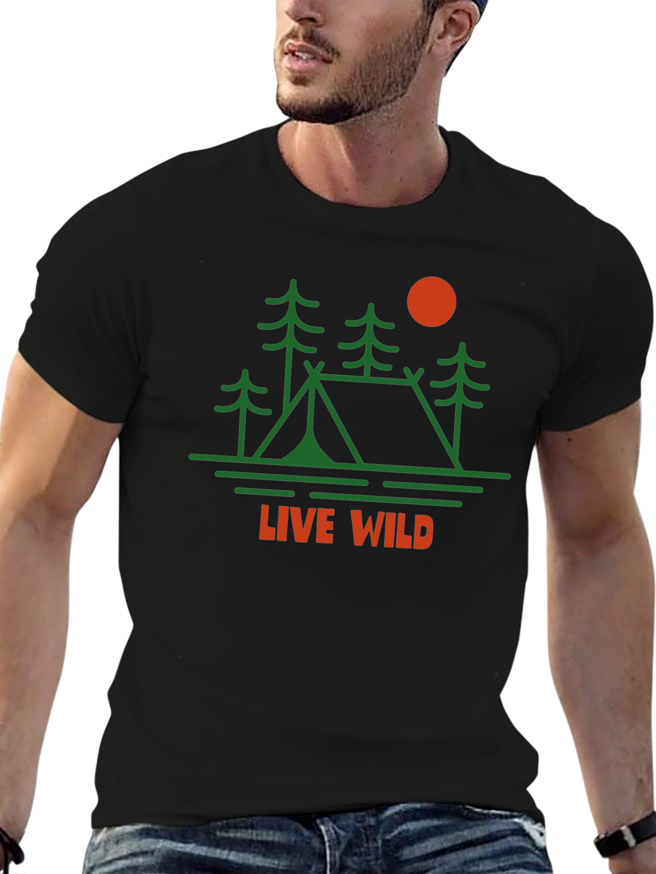 Live Wild Graphic Tee | Camping Adventure Shirt