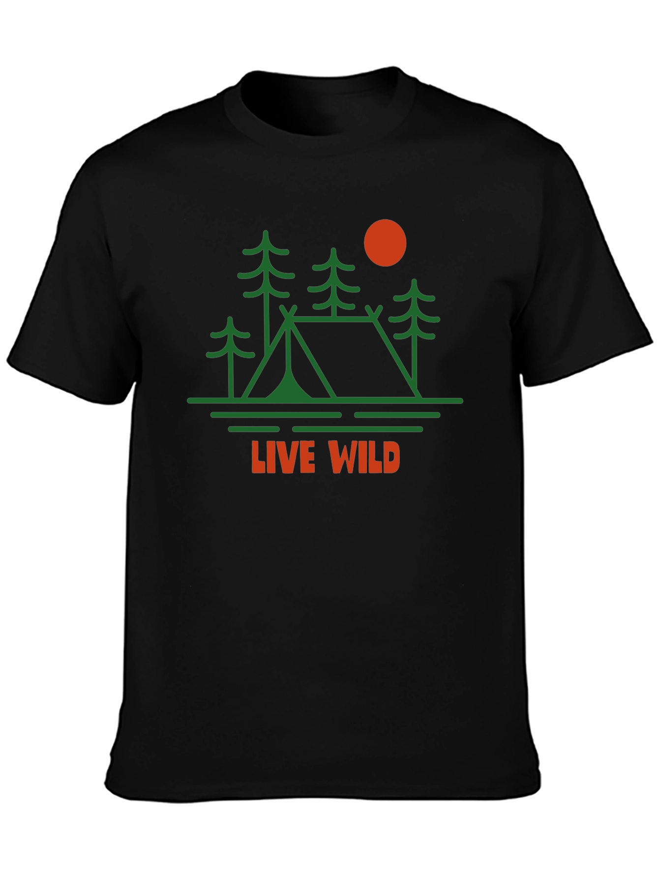 Live Wild Graphic Tee | Camping Adventure Shirt