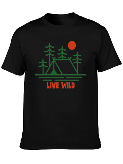 Live Wild Graphic Tee | Camping Adventure Shirt