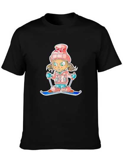 Cartoon Ski Girl T-Shirt