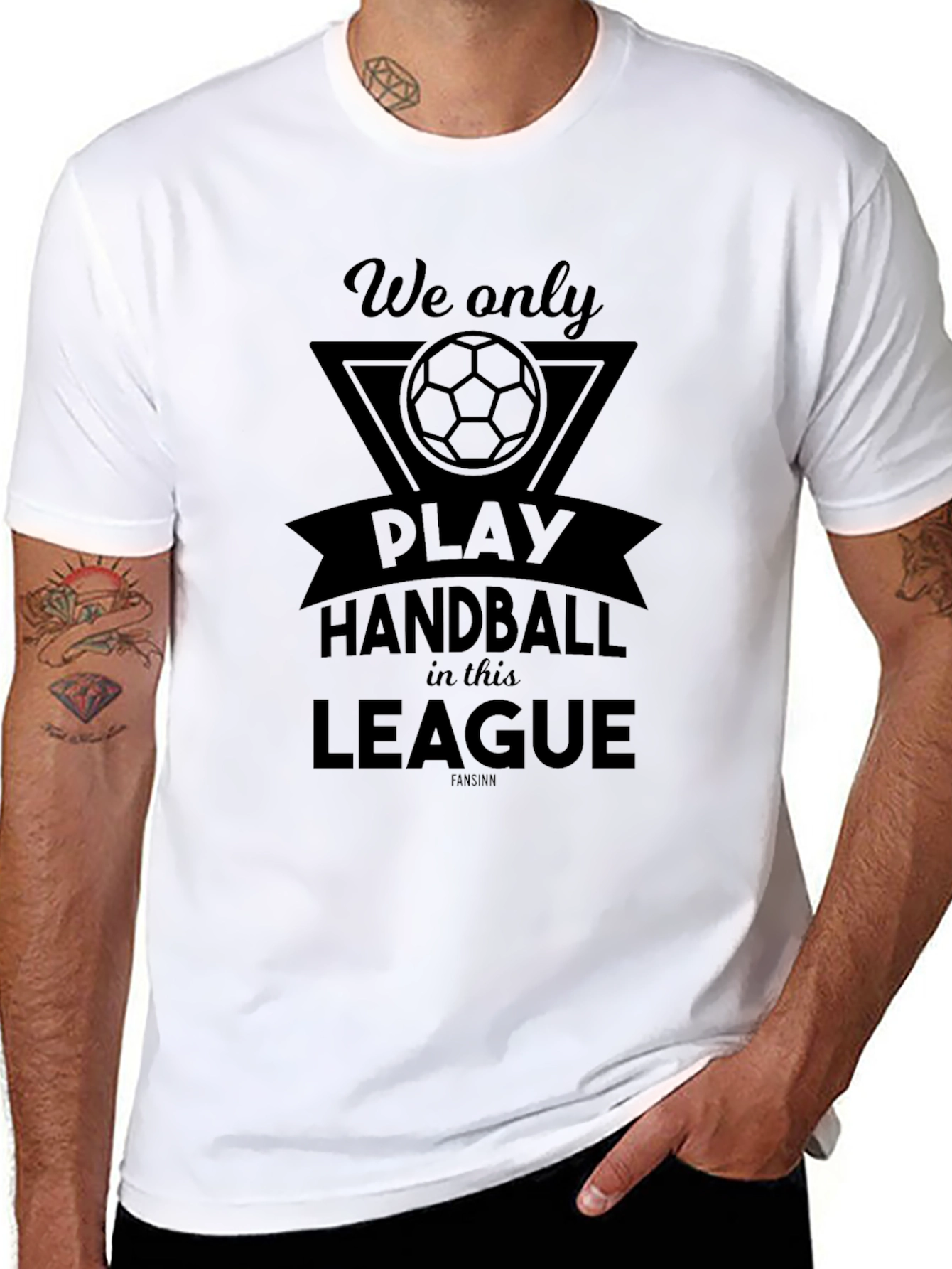 Handball League T-Shirt - Stylish Black Tee