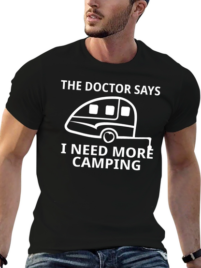 Doctor Says Camping T-Shirt - Black