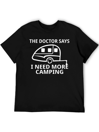 Doctor Says Camping T-Shirt - Black