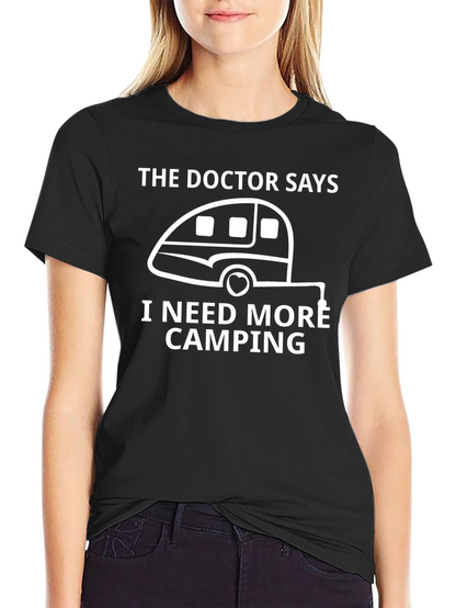 Doctor Says Camping T-Shirt - Black
