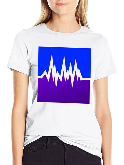 Abstract Mountain Graphic Tee - Black