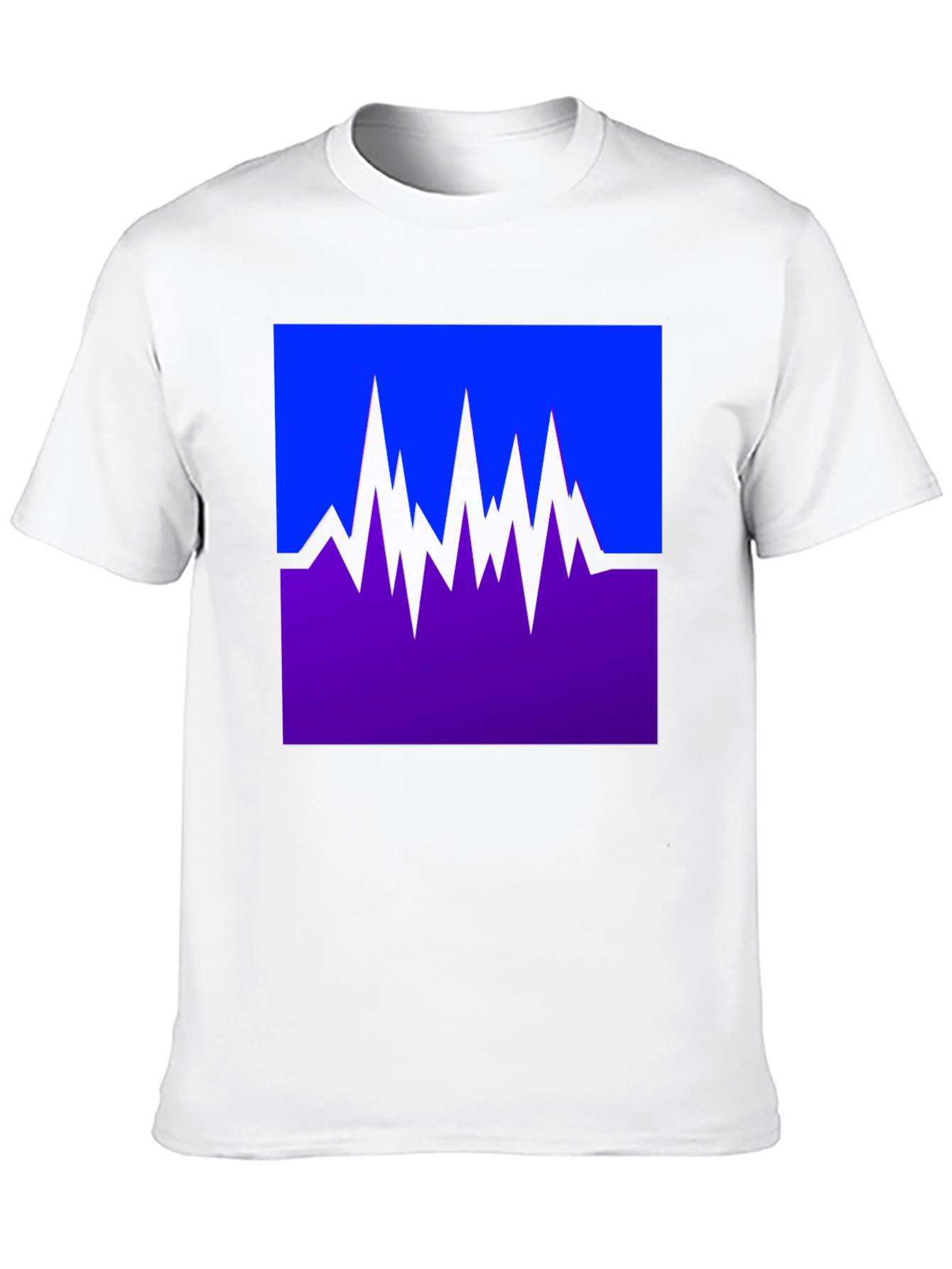Abstract Mountain Graphic Tee - Black