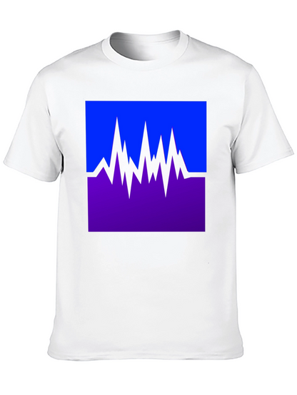 Abstract Mountain Graphic Tee - Black
