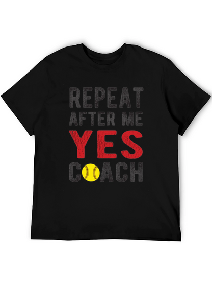 Yes Coach Softball T-Shirt