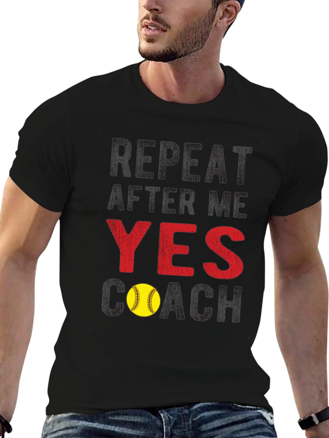 Yes Coach Softball T-Shirt