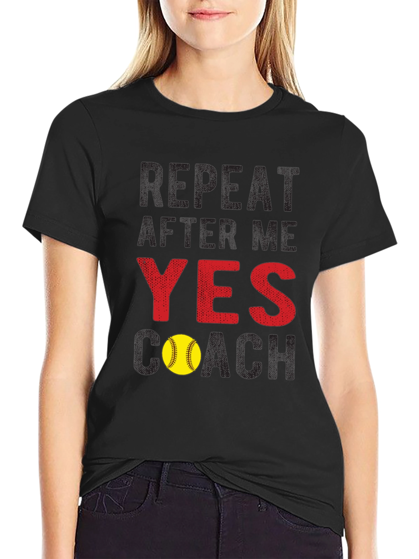 Yes Coach Softball T-Shirt