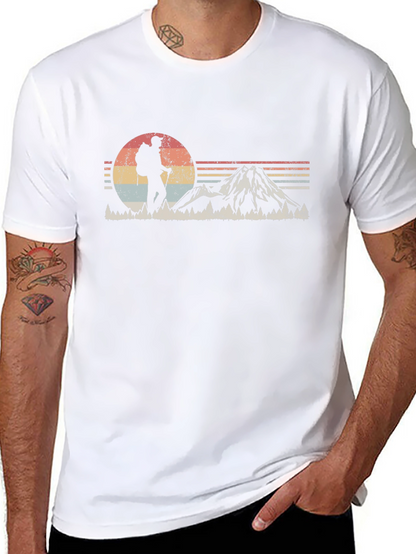 Retro Hiker T-Shirt - Mountain Adventure Tee