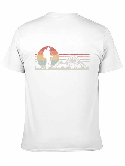 Retro Hiker T-Shirt - Mountain Adventure Tee