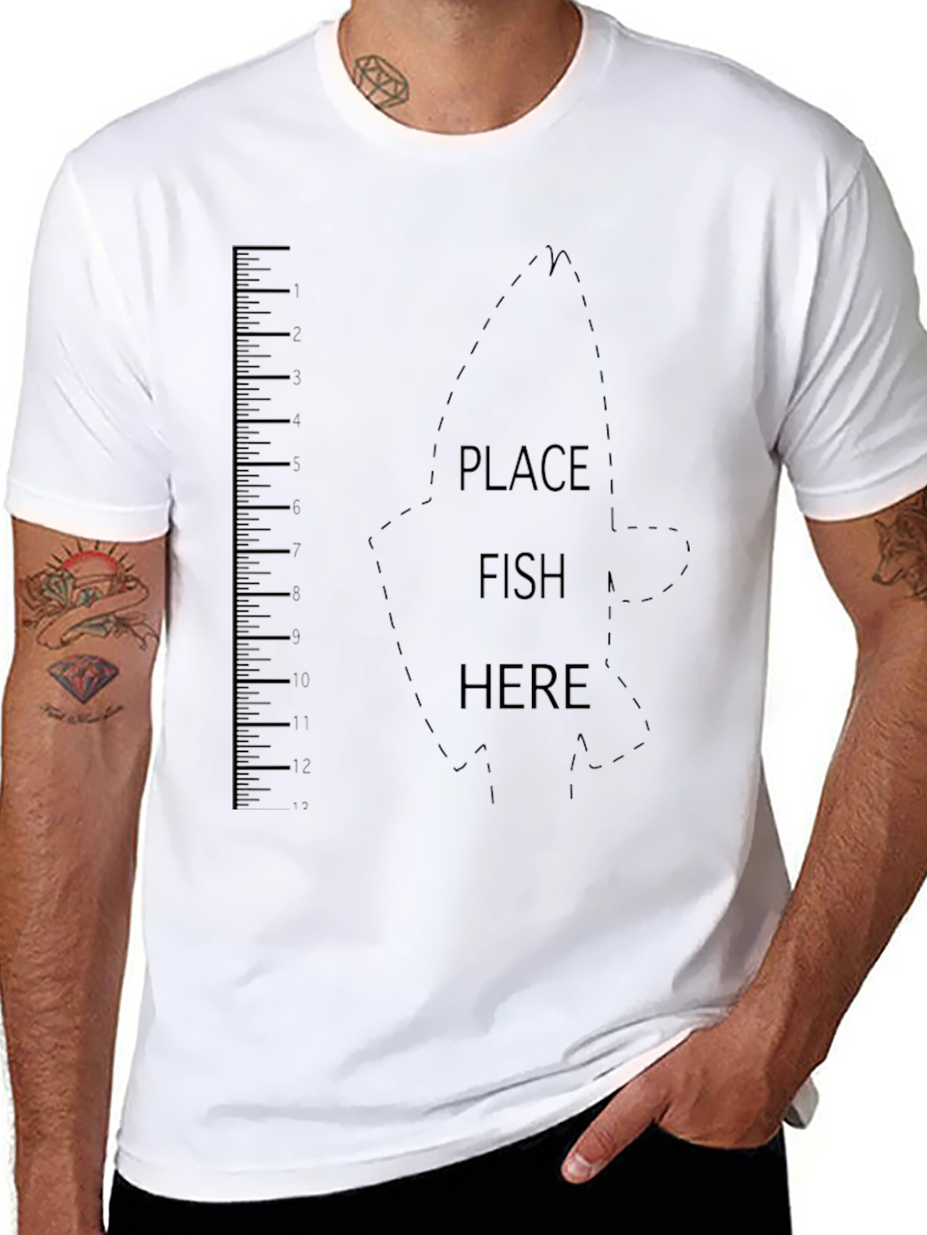 Fish Ruler Graphic T-Shirt