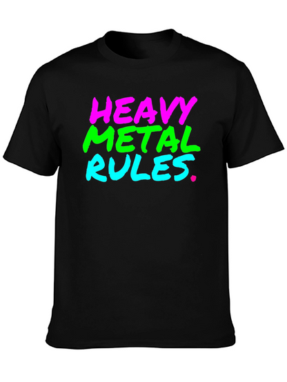 Heavy Metal Rules Black T-Shirt
