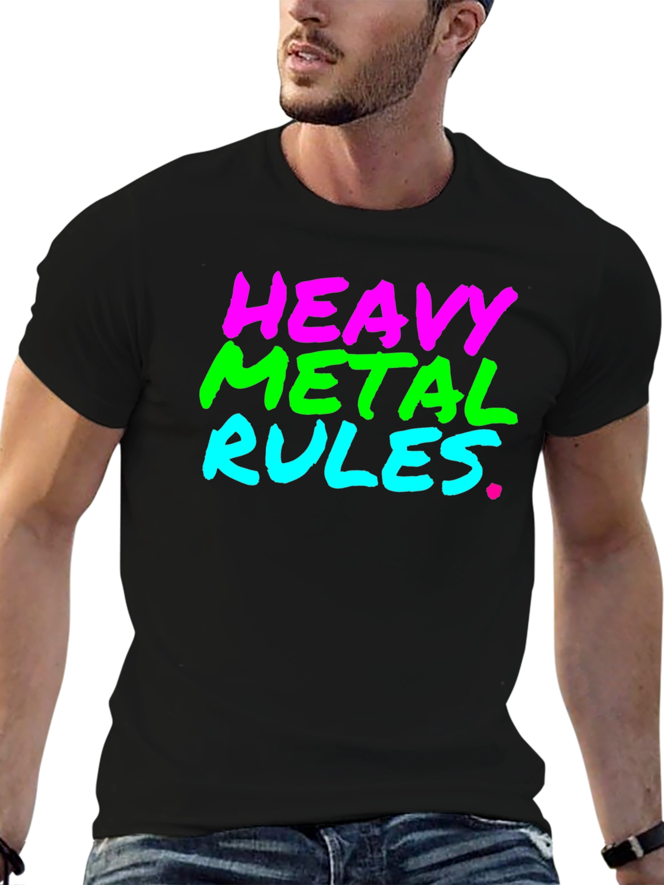 Heavy Metal Rules Black T-Shirt