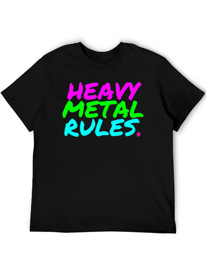 Heavy Metal Rules Black T-Shirt