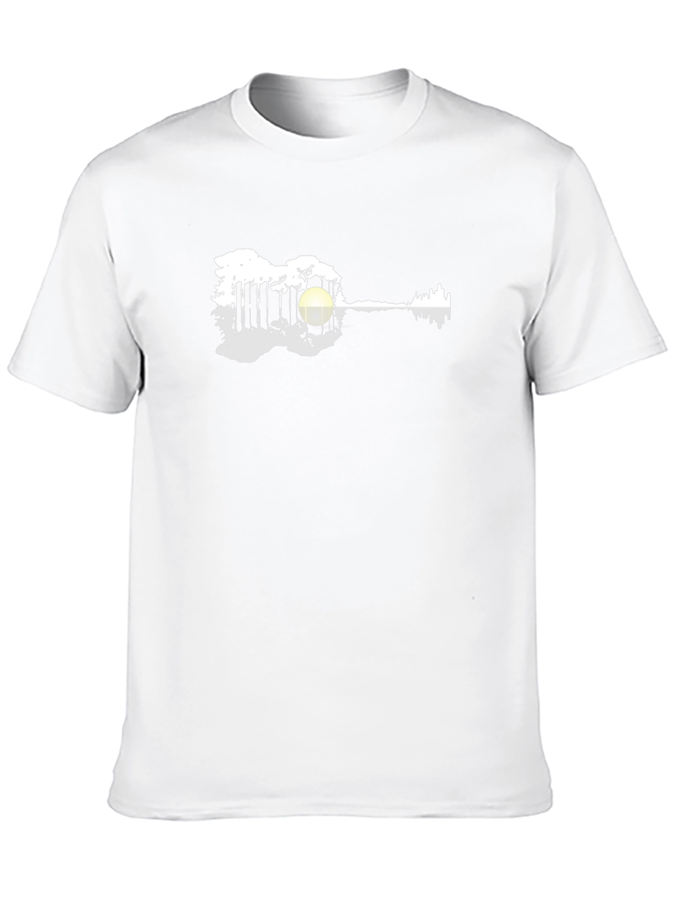 Guitar Landscape Graphic Tee - Black