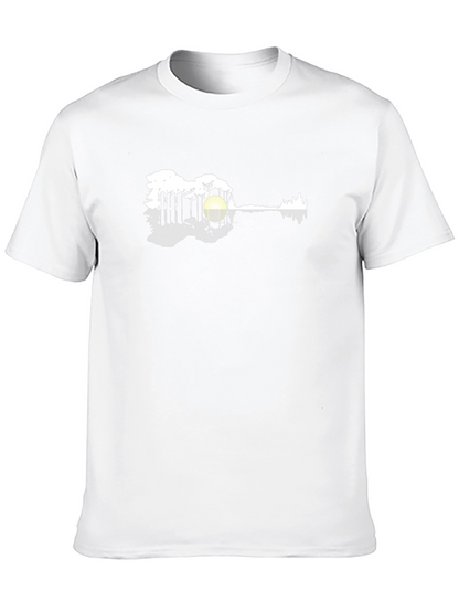 Guitar Landscape Graphic Tee - Black
