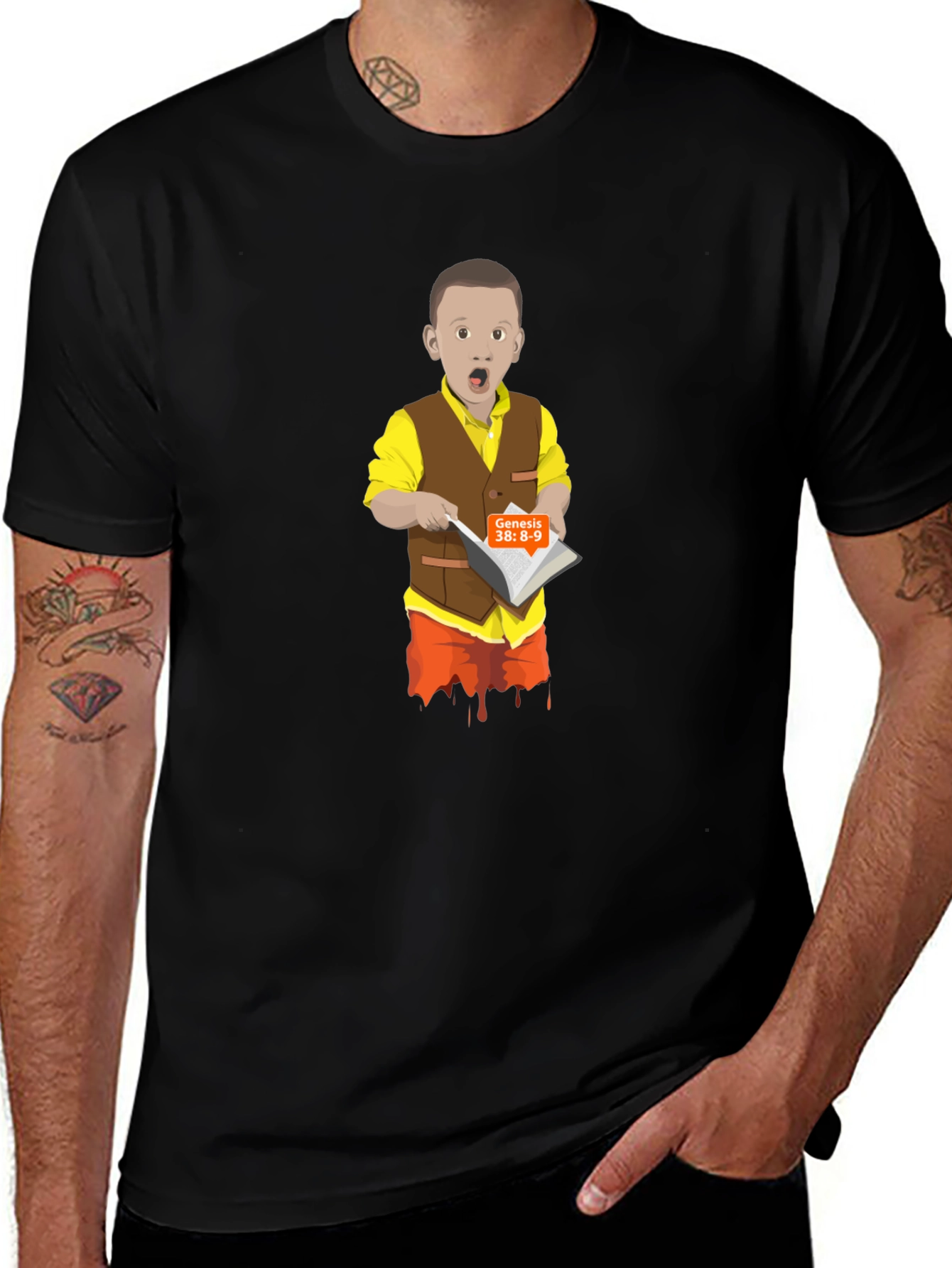 Cartoon Boy Reading T-Shirt