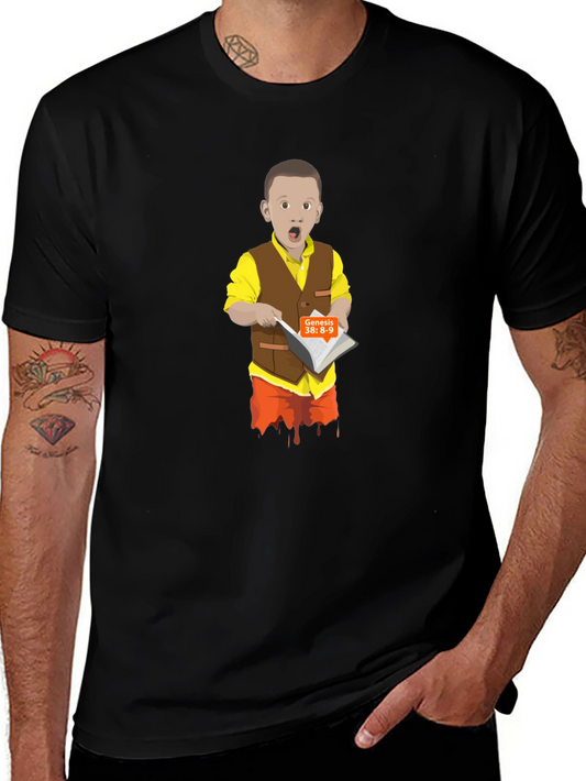 Cartoon Boy Reading T-Shirt