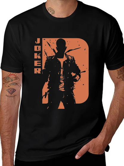 Joker Silhouette Graphic Tee - Mens Black T-Shirt
