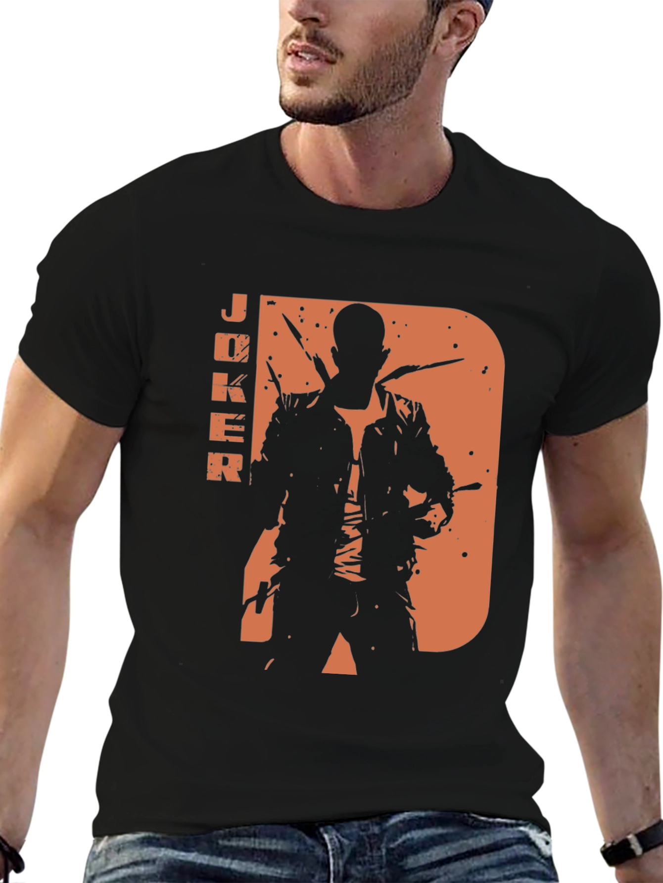Joker Silhouette Graphic Tee - Mens Black T-Shirt