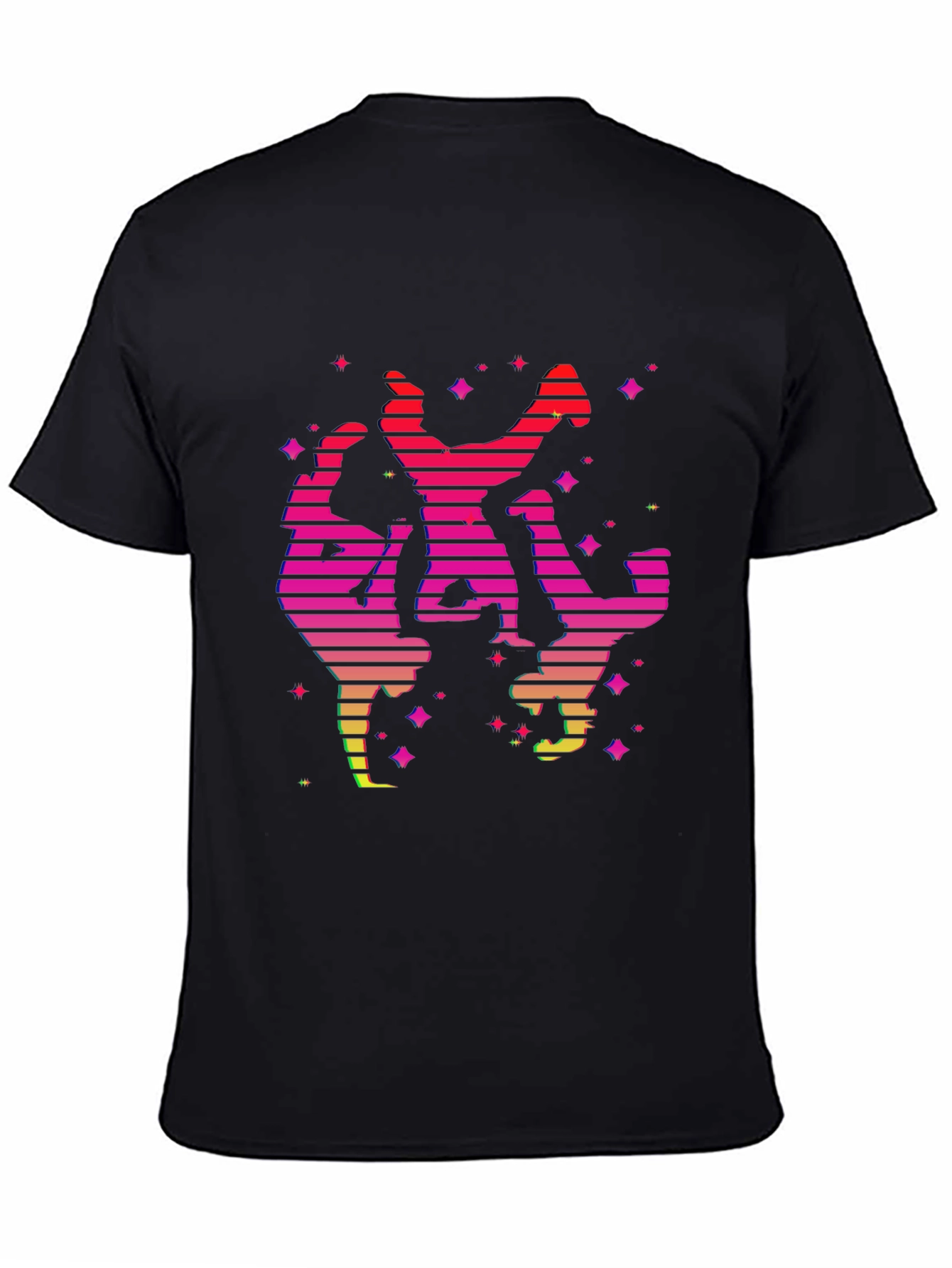 Retro Dancer Graphic Tee - Black