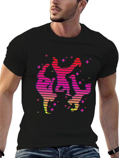 Retro Dancer Graphic Tee - Black