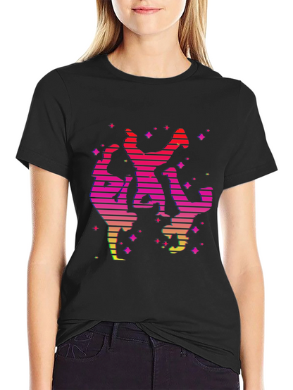 Retro Dancer Graphic Tee - Black