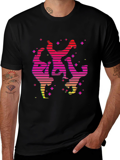 Retro Dancer Graphic Tee - Black