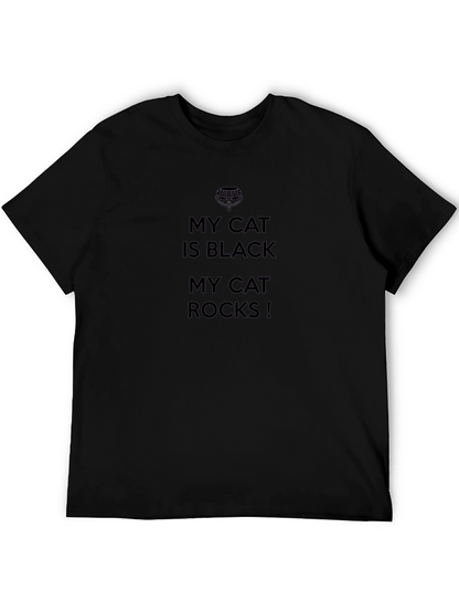 Black Cat Rocks Graphic Tee - Mens