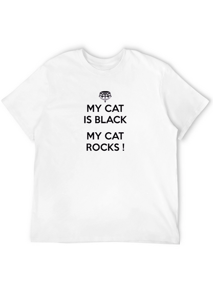 Black Cat Rocks Graphic Tee - Mens