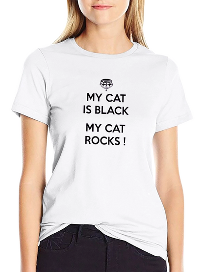 Black Cat Rocks Graphic Tee - Mens