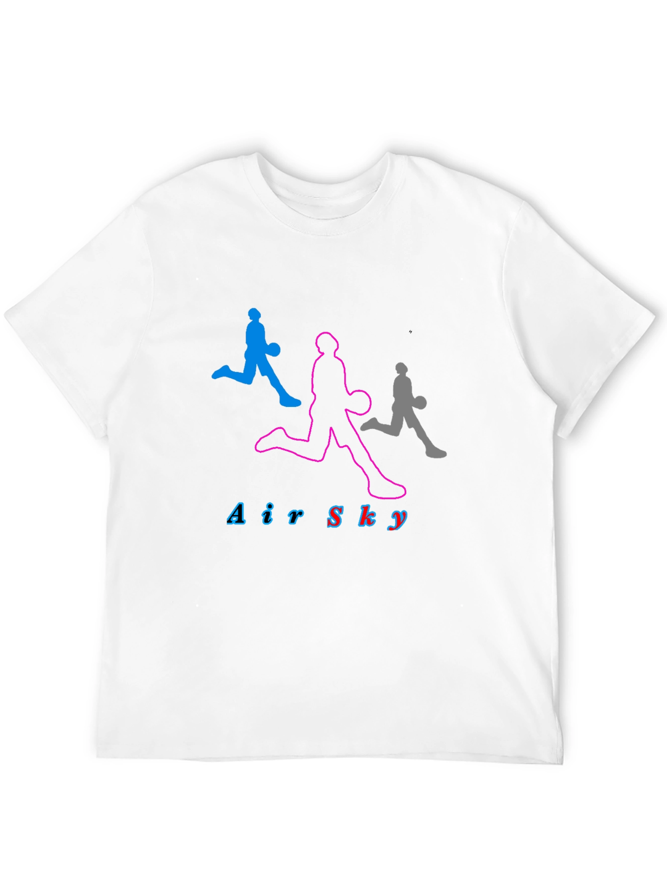 Air Sky Graphic Tee - Black Cotton Basketball Shirt