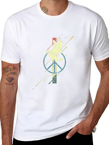 Dove & Peace Sign Graphic Tee