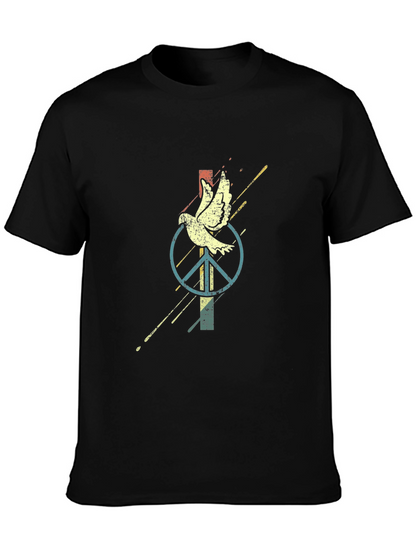 Dove & Peace Sign Graphic Tee