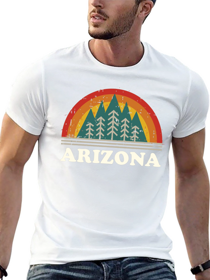 Retro Arizona Graphic Tee - Mountain Pine Trees