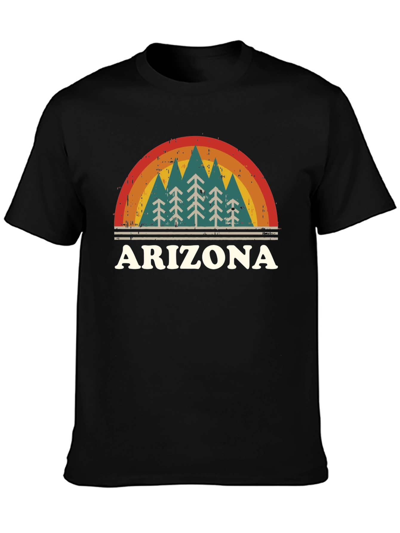 Retro Arizona Graphic Tee - Mountain Pine Trees