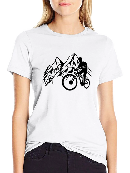Mountain Biking Graphic Tee - Black