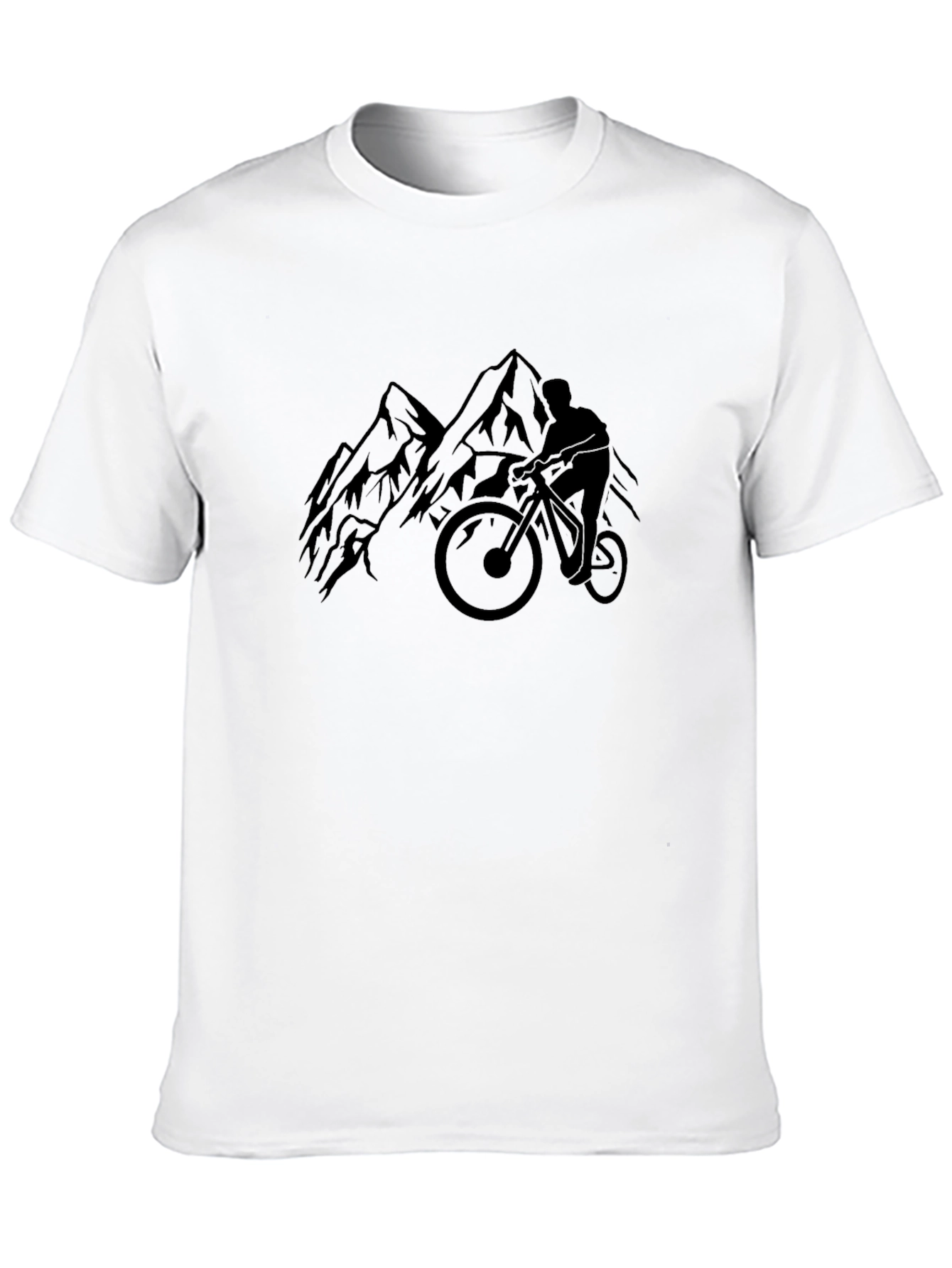 Mountain Biking Graphic Tee - Black