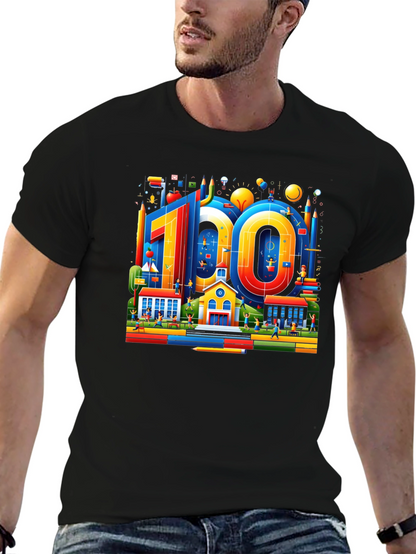 100 Days of School Black Graphic Tee
