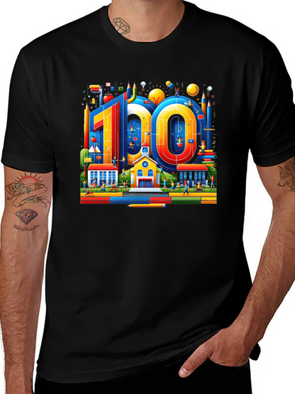 100 Days of School Black Graphic Tee